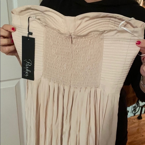 Parker Blush Silk Strapless Gown - Picture 6 of 9